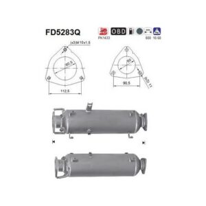 AS FD5283Q - Filtre à particules / à suie, échappement