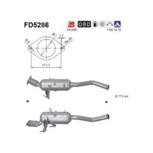 AS FD5286 - Filtre à particules / à suie, échappement