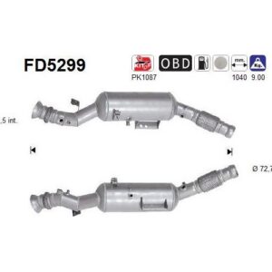 AS FD5299 - Filtre à particules / à suie, échappement