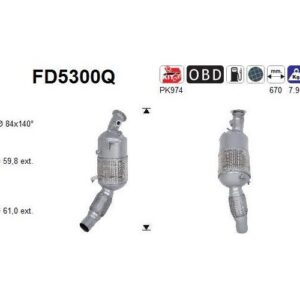 AS FD5300Q - Filtre à particules / à suie, échappement