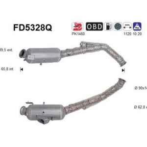 AS FD5328Q - Filtre à particules / à suie, échappement