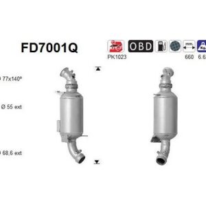 AS FD7001Q - Filtre à particules / à suie, échappement