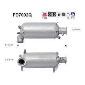 AS FD7002Q - Filtre à particules / à suie, échappement