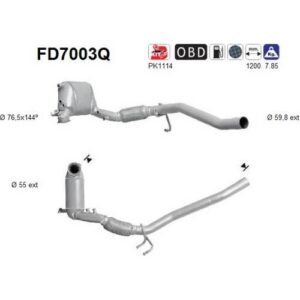AS FD7003Q - Filtre à particules / à suie, échappement