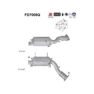 AS FD7008Q - Filtre à particules / à suie, échappement