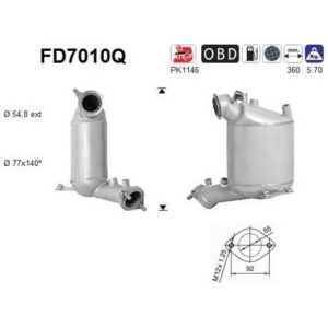 AS FD7010Q - Filtre à particules / à suie, échappement
