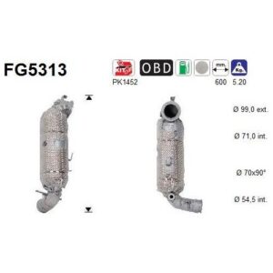 AS FG5313 - Filtre à particules / à suie, échappement