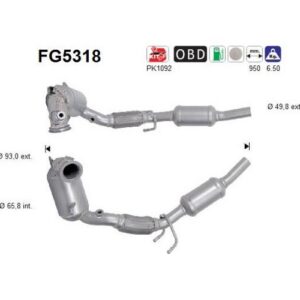 AS FG5318 - Filtre à particules / à suie, échappement