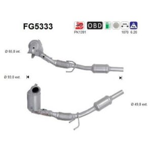 AS FG5333 - Filtre à particules / à suie, échappement