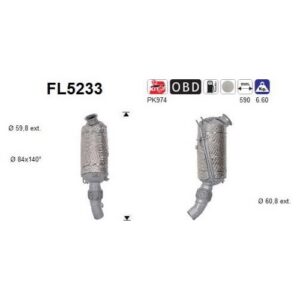 AS FL5233 - Filtre à particules / à suie, échappement
