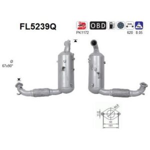 AS FL5239Q - Filtre à particules / à suie, échappement