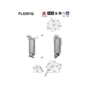AS FL5281Q - Filtre à particules / à suie, échappement