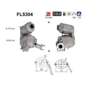 AS FL5304 - Filtre à particules / à suie, échappement