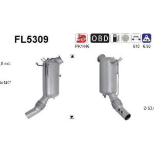 AS FL5309 - Filtre à particules / à suie, échappement