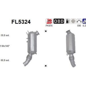 AS FL5324 - Kit d'assemblage, filtre à particules / à suie