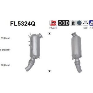 AS FL5324Q - Kit d'assemblage, filtre à particules / à suie