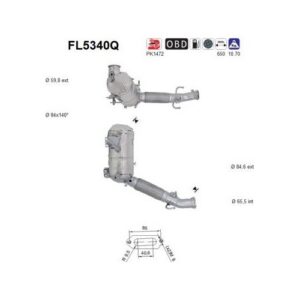 AS FL5340Q - Filtre à particules / à suie, échappement