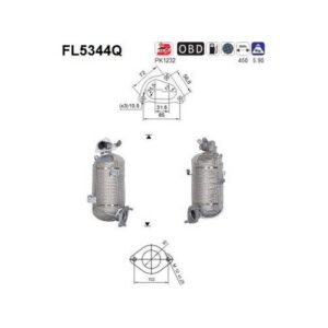 AS FL5344Q - Filtre à particules / à suie, échappement