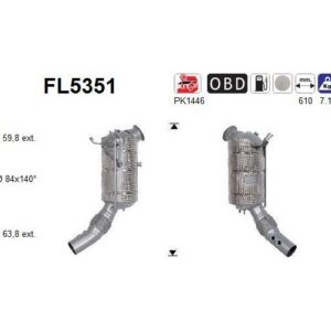 AS FL5351 - Filtre à particules / à suie, échappement
