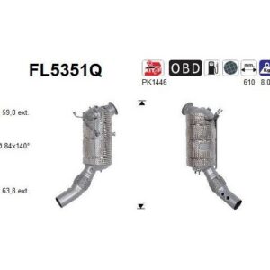 AS FL5351Q - Filtre à particules / à suie, échappement