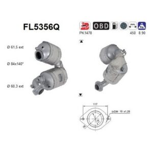 AS FL5356Q - Filtre à particules / à suie, échappement