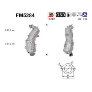 AS FM5284 - Filtre à particules / à suie, échappement
