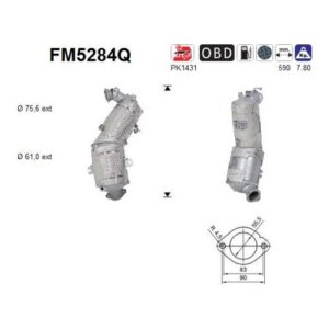 AS FM5284Q - Filtre à particules / à suie, échappement