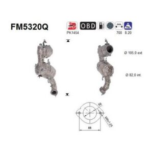 AS FM5320Q - Filtre à particules / à suie, échappement