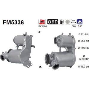 AS FM5336 - Filtre à particules / à suie, échappement