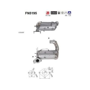 AS FN5195 - Filtre à particules / à suie, échappement