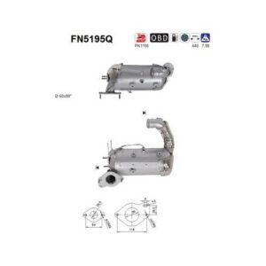 AS FN5195Q - Filtre à particules / à suie, échappement