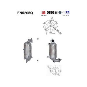 AS FN5265Q - Filtre à particules / à suie, échappement
