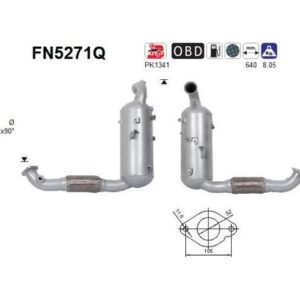 AS FN5271Q - Filtre à particules / à suie, échappement