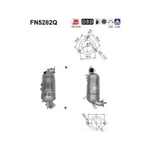 AS FN5282Q - Filtre à particules / à suie, échappement