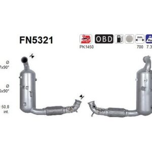 AS FN5321 - Filtre à particules / à suie, échappement