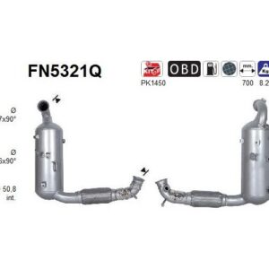 AS FN5321Q - Filtre à particules / à suie, échappement