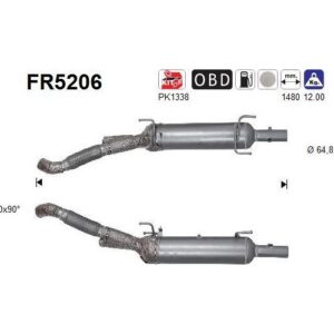 AS FR5206 - Filtre à particules / à suie, échappement