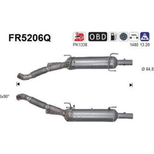 AS FR5206Q - Filtre à particules / à suie, échappement