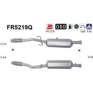 AS FR5219Q - Filtre à particules / à suie, échappement