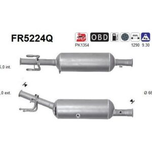 AS FR5224Q - Filtre à particules / à suie, échappement