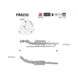 AS FR5232 - Filtre à particules / à suie, échappement