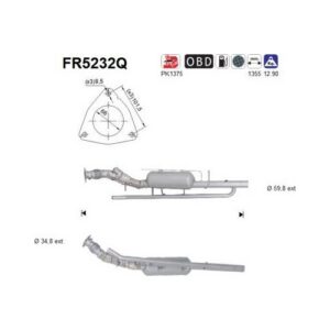 AS FR5232Q - Filtre à particules / à suie, échappement