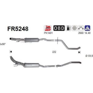 AS FR5248 - Filtre à particules / à suie, échappement