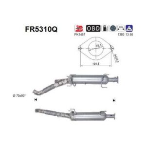 AS FR5310Q - Filtre à particules / à suie, échappement