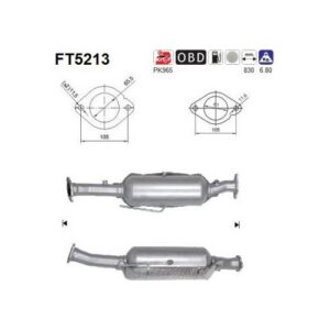 AS FT5213 - Filtre à particules / à suie, échappement