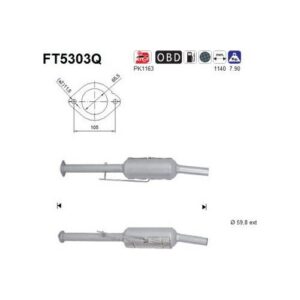AS FT5303Q - Filtre à particules / à suie, échappement